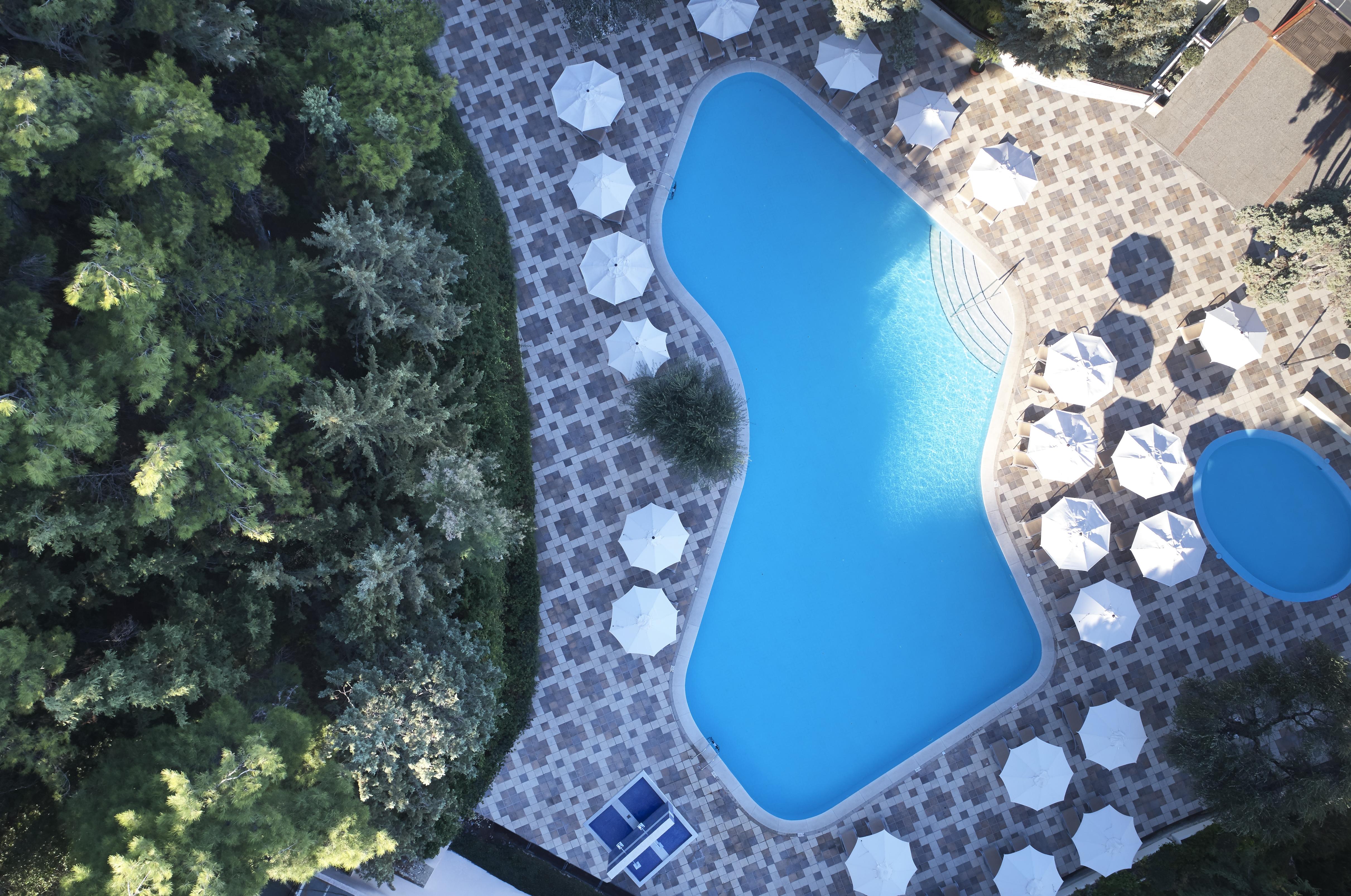 Amus Hotel & Spa Ixia (Rhodes) Exterior foto Aerial view of a swimming pool